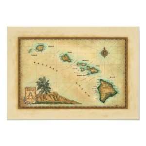  Hawaii Map, sizes 2 Poster