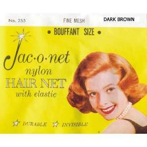  Jac o net Nylon Hair Net Bouffant With Elastic * Dark 
