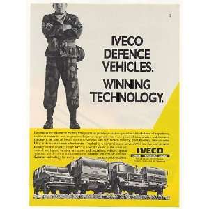  1986 Iveco Military Vehicles Trucks Print Ad