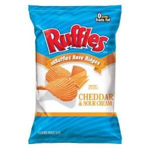 Frito Lay Ruffles Cheddar Sour Cream Flavored Potato Chips, 1.875oz 