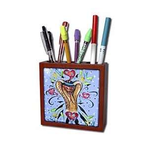   Tattoo   Flaky Jake   Tile Pen Holders 5 inch tile pen holder Office