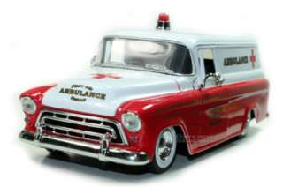 HEAT 1957 CHEVY SUBURBAN AMBULANCE 1/24 DIE CAST NEW  