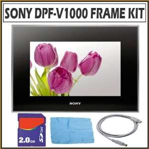  Sony DPF V1000 10 Inch Digital Photo Frame + Accessory Kit 