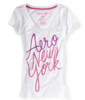 Aeropostale Girls Aero New York V Neck Graphic Tee XS SM MED LG 3 