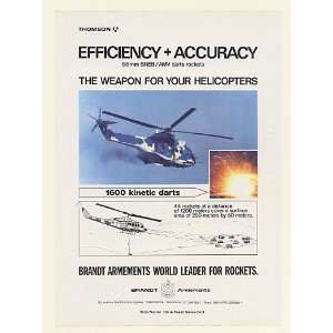  1984 Brandt Armements Darts Rockets Helicopter Weapon 