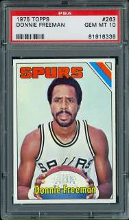 1975 TOPPS #263 DONNIE FREEMAN PSA 10 GEM MT Pop 1  