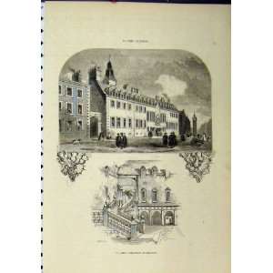   View College Interior Staircase Building Print