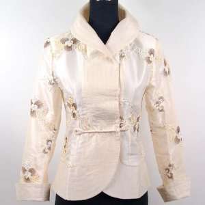 Chinese Embroidery Grace Jacket Beige Available Sizes 0, 2, 4, 6, 8 