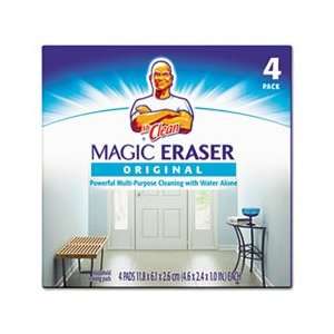 Magic Eraser Foam Pad, 3 x 3, White, 4/Box
