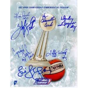   Houston Comets 97 WNBA Championship Program Autographed by 8 Players