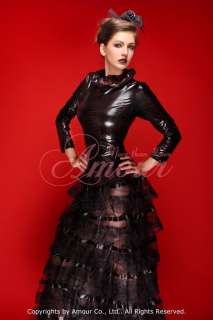 Deluxe Goth Vampire Bride Costume Layered Fancy Party Halloween Dress 