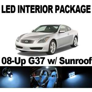 Infiniti G37 Coupe Sunroof 08+ WHITE 7 x SMD LED Interior Bulb Package 