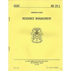  Resource Management RB 25 1 George A Berg Books