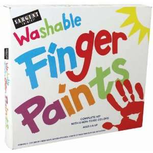   Art Time Washable Finger Paint Set with Paper and Mixing Stick Arts