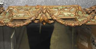 ANTIQUE AMERICAN VICTORIAN CARVED GOLD SECTIONAL WALL MIRROR/PANEL 
