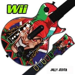   Decal Cover for GUITAR HERO 3 III Nintendo Wii Les Paul   Jolly Jester