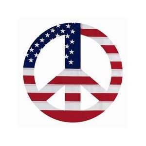 US Flag Peace Sign Diecut Magnet