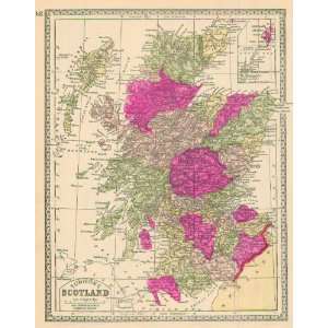  Tunison 1889 Antique Map of Scotland