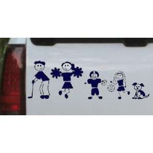 Golfing Dad Stick Family Stick Family Car Window Wall Laptop Decal 