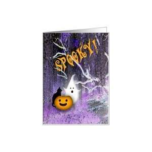Halloween Party Invitation Kids Fun and Spooky ghost cat pumpkin Card