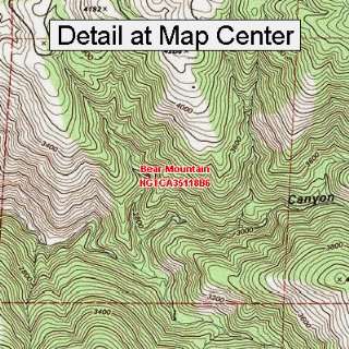   Quadrangle Map   Bear Mountain, California (Folded/Waterproof