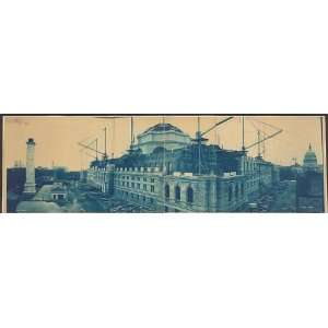  Panoramic Reprint of Construction of the Library of 