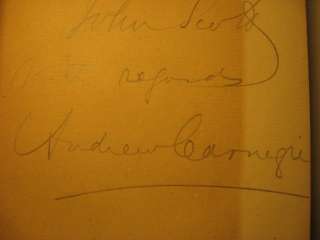 1886 FIRST EDITION INSCRIBED BY ANDREW CARNEGIE  