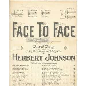  Face to Face High Voice Key of G Herbert Johnson Books