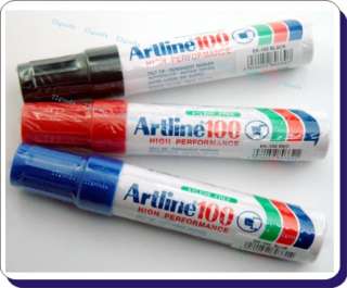Artline EK 100 Chisel Tip High Performance Marker RED large big write 