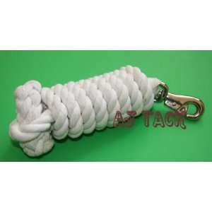  10 ft Cotton Lead Rope Bolt Snap White