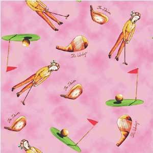  Hand drawn golf themes pink tone wallpaper Kitchen 
