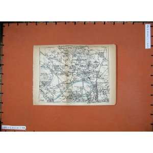   1922 Map Paris France Argenteuil Montmorency Asnieres