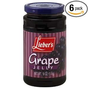 Liebers Grape Jelly, Passover, 18 Ounce Grocery & Gourmet Food