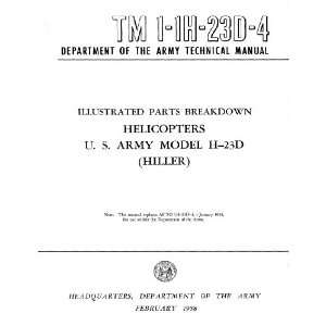   23 D Helicopter Parts Catalog Manual OH 23) Hiller UH 12 (HTE  Books