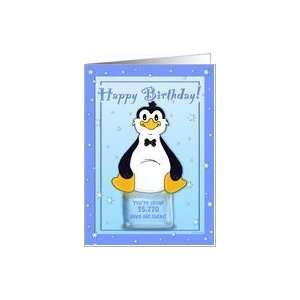   98th Birthday   Penguin on Ice Cool Birthday Facts Card Toys & Games