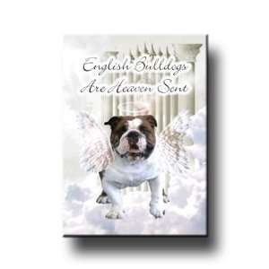 English Bulldog Heaven Sent Fridge Magnet No 1