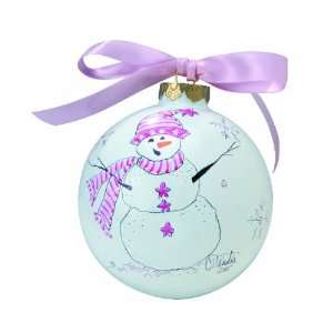 Light of Mine Ornament, Snowman   Pink Baby