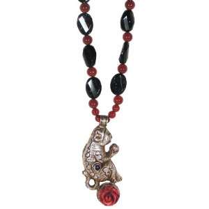  Rose Monkey Necklace Naga Land Tibet Sacred Stones Amulet 