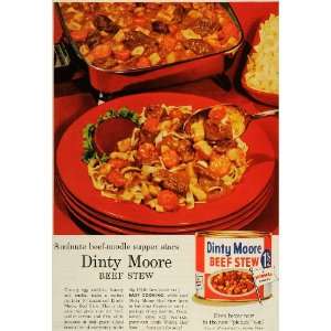  1957 Ad Geo A Hormel Co Dinty Moore Beef Stew Meal Canned 