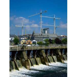  Salmon Leap Weir, and Cranes, Athlone, County Roscommon 