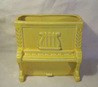 Vintage Shawnee Pottery Yellow Piano Planter  