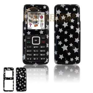  Black with Silver Stars Sparkle Design Snap On Cover Hard 