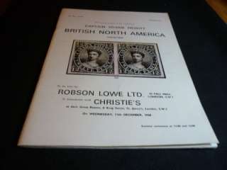 ROBSON LOWE AUCTION CATALOGUE 1968 CAPTAIN VIVIAN HEWITT BRITISH NORTH 