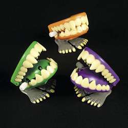 Lot of 12 Wind Up Chomping Monster Teeth Party Supplies  