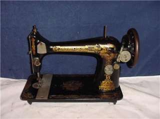 Antique Singer 1916 1918 Egyptian Sphinx Treadle Sewing Machine 