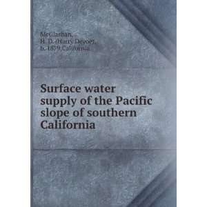  Surface water supply of the Pacific slope of southern 