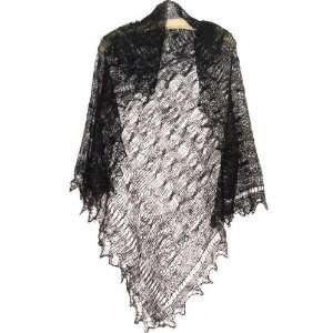  Russian Lace Knitted Shawl BLACK (#2059) 