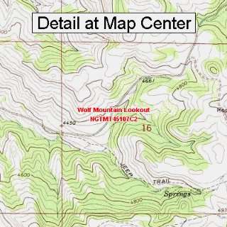  USGS Topographic Quadrangle Map   Wolf Mountain Lookout 