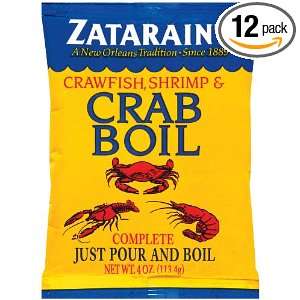 ZATARAINS Pre Seasoned Crab and Shrimp Boil , 4 Ounce (Pack of 12 