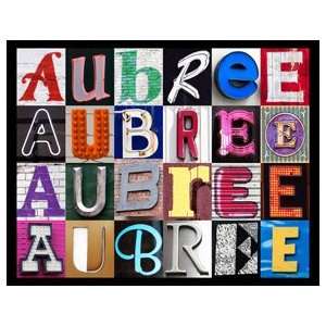  AUBREE Personalized Name Poster Using Sign Letters (Large 